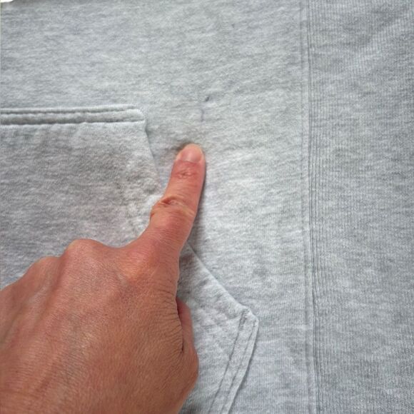 Life is Good Simply True Full Zip Fleece Hoodie Gray Spell Out Womens Medium - Picture 6 of 10